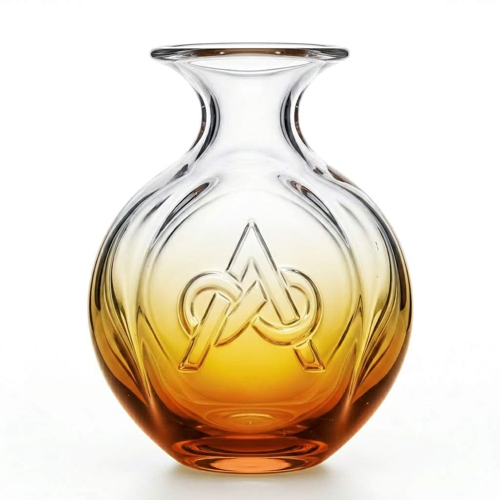 Aptitude 8 Vase 1, Amber Glass
