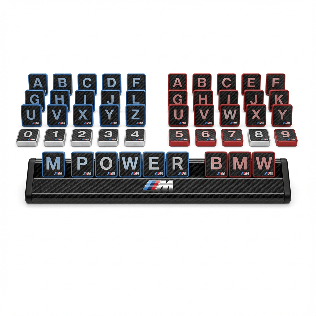 BMW M Racing Scrabble Tiles