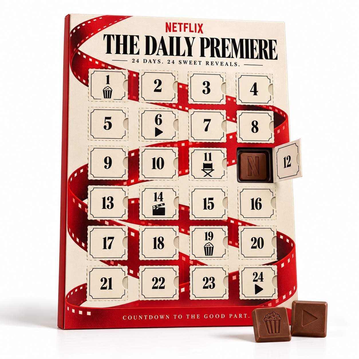 24-Day Custom Chocolate Advent Calendar with Logo Chocolates