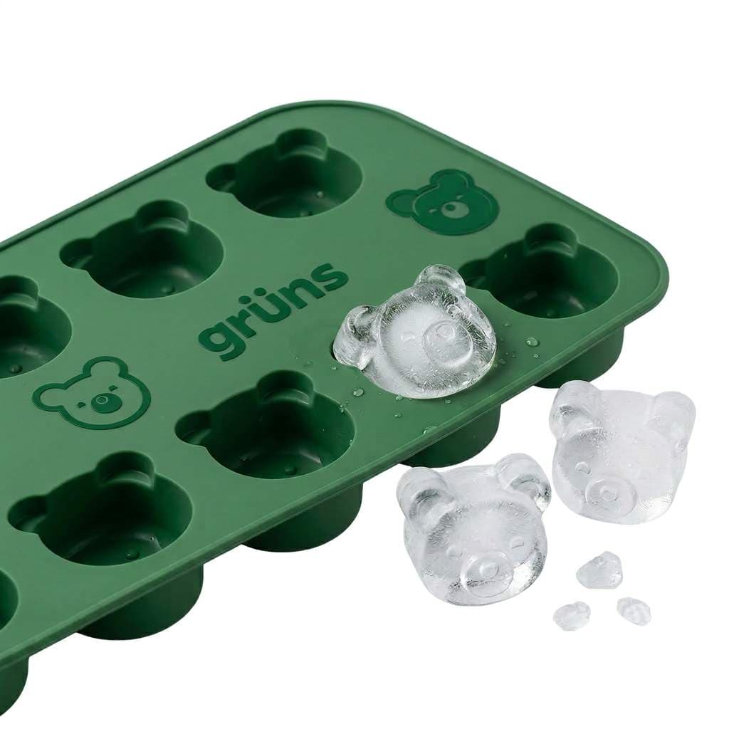 Gruns Bear Ice Mold White Bg
